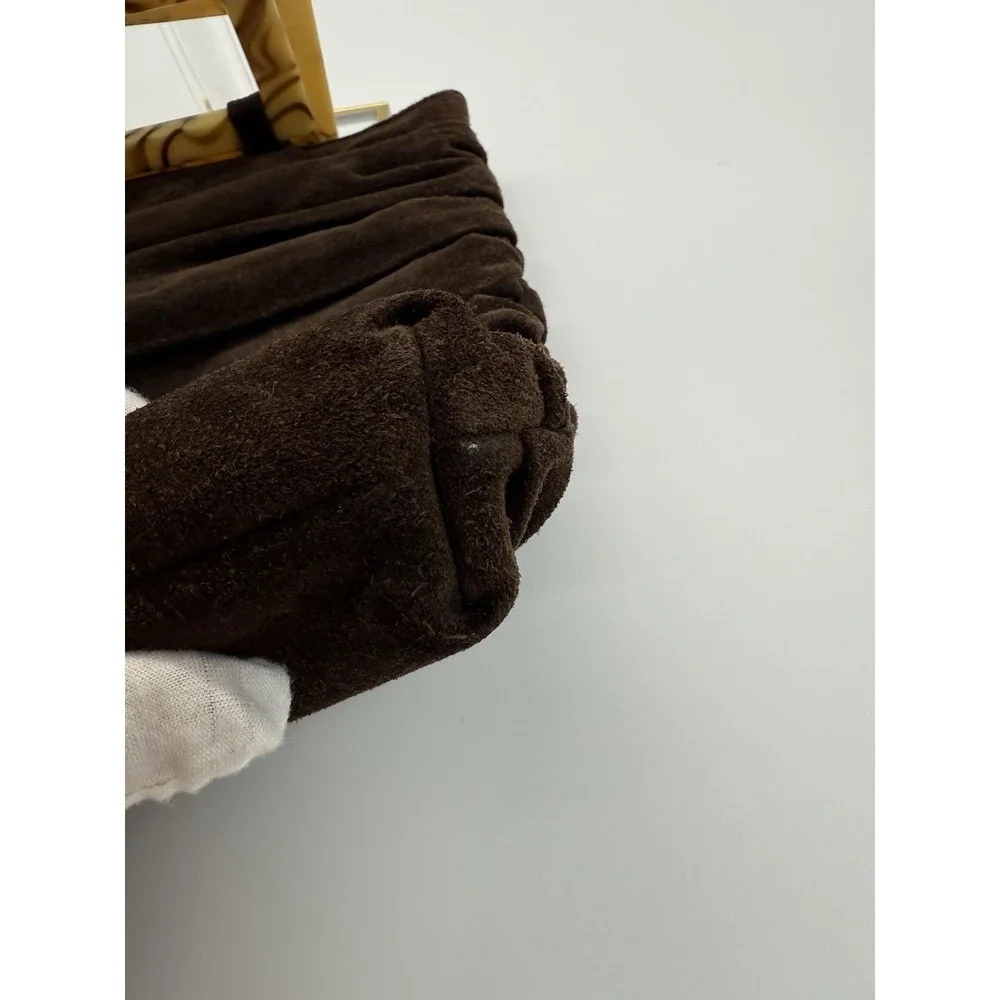 Brown Suede Medium Tortoiseshell Handle from the brand Cara Landy‎